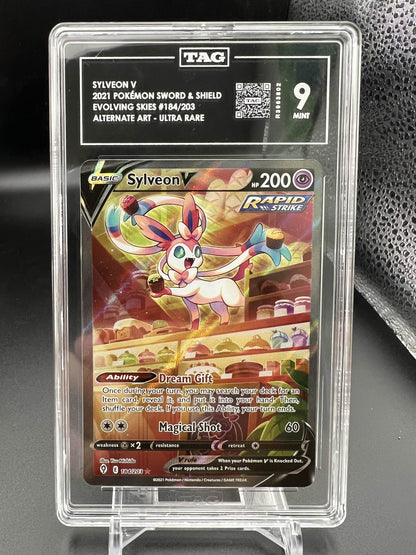 Pokemon 2021 Sylveon V - Evolving Skies - Ultra Rare Alternate Art - TAG 9