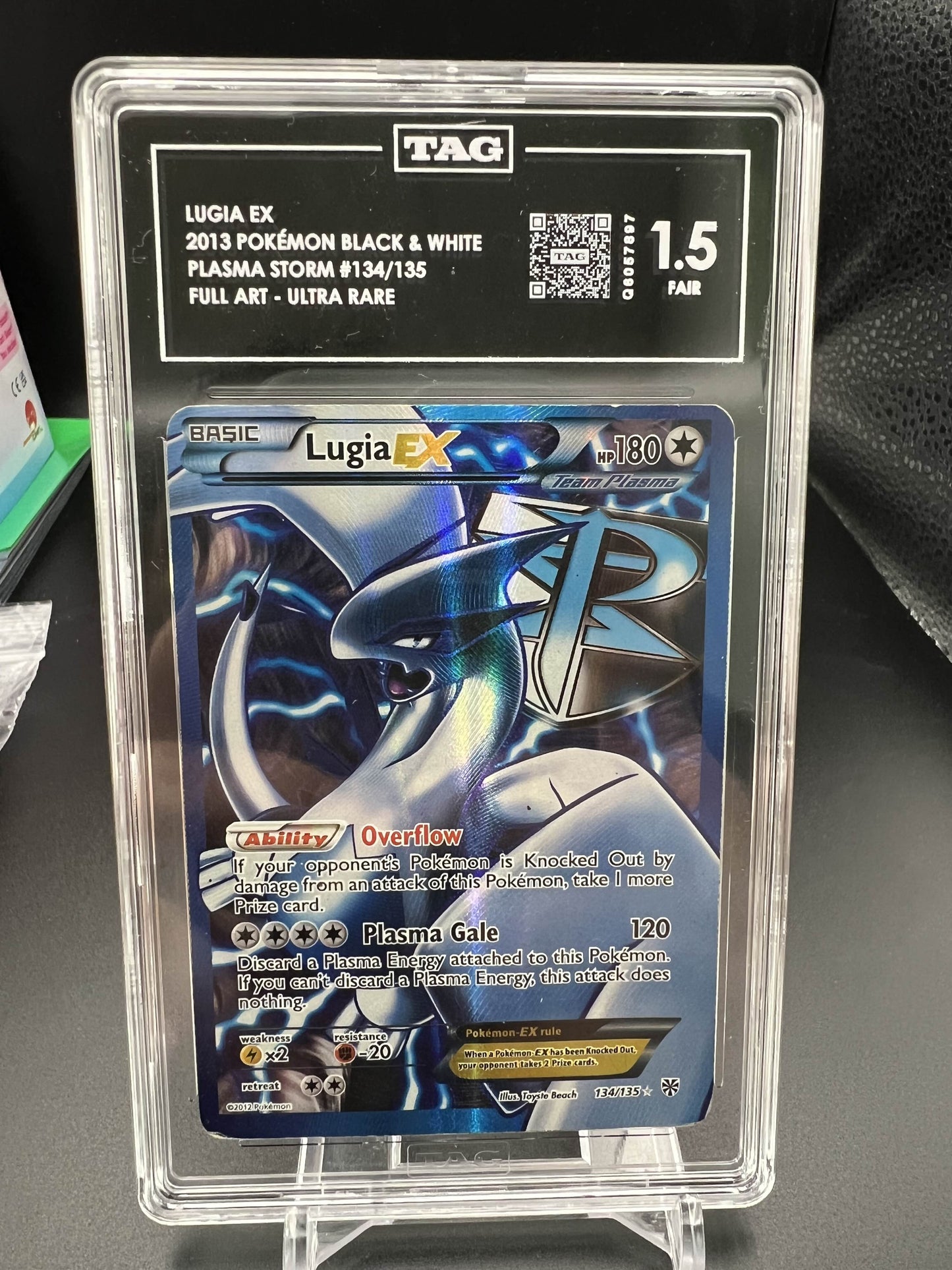 Pokemon 2013 Lugia EX - Plasma Storm - Full Art Ultra Rare - TAG 1.5