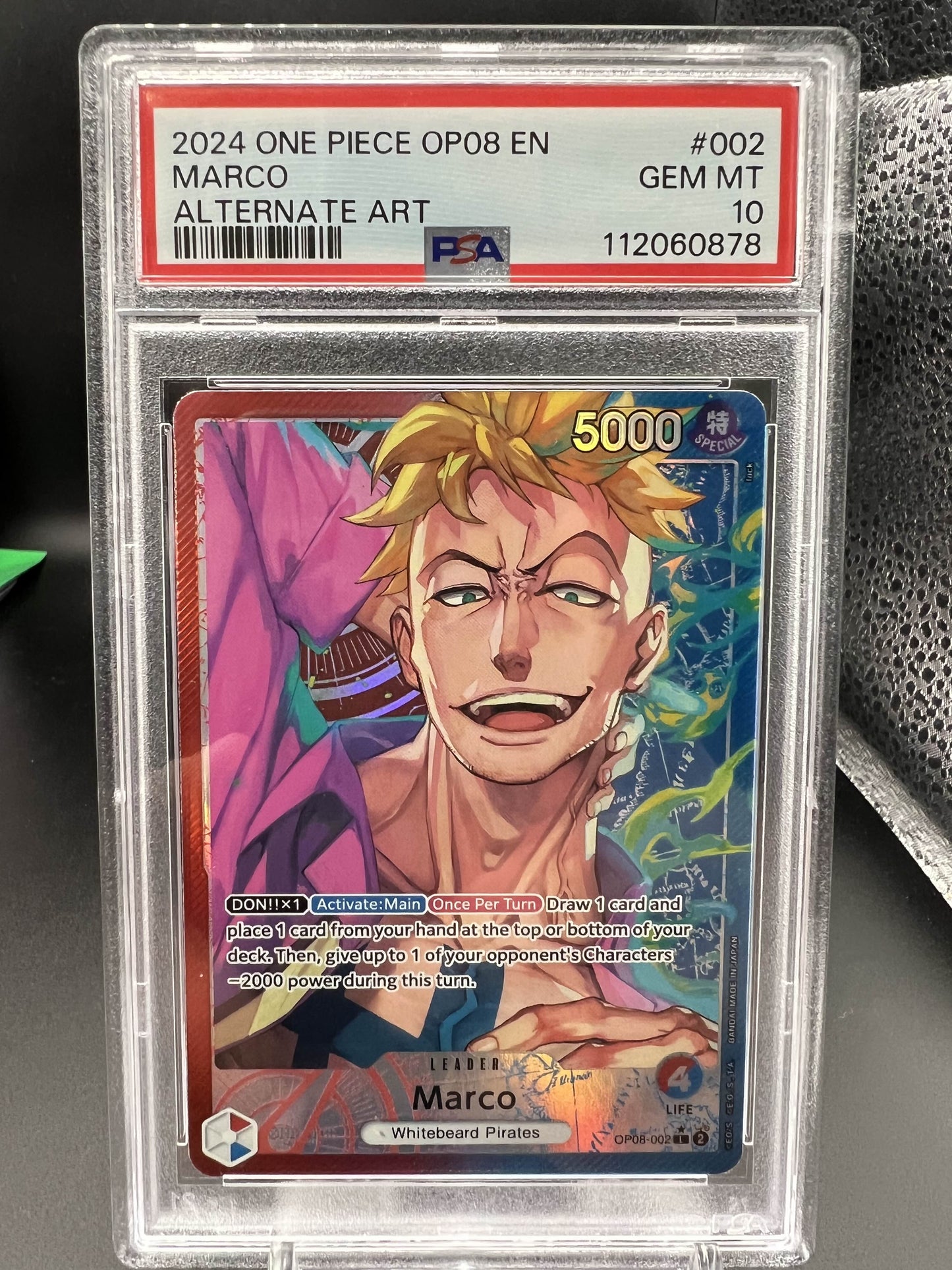 One Piece 2024 Marco - OP08 Alternate Art - PSA 10