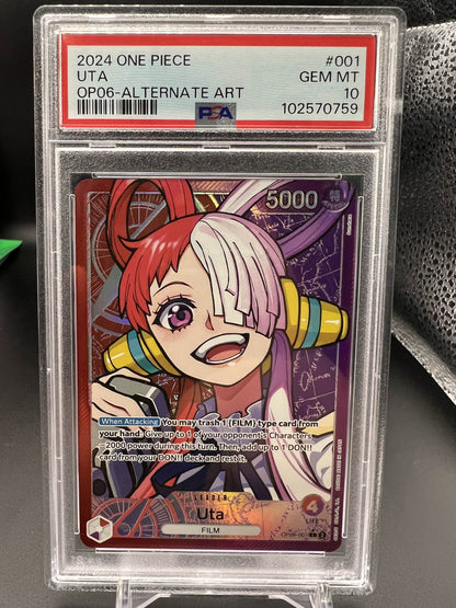 One Piece 2024 Uta - OP06 Alternate Art - PSA 10