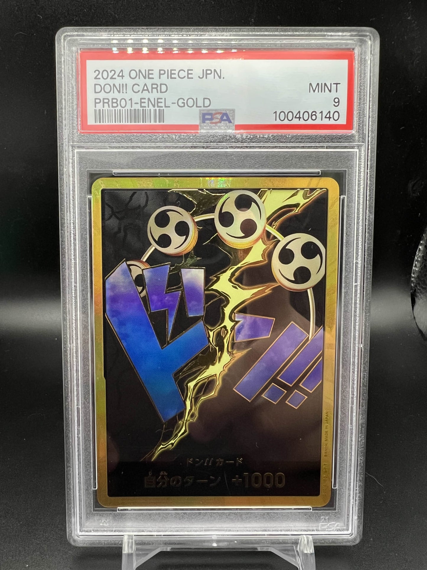 One Piece JP 2024 Enel Gold DON!! - PRB01 - PSA 9