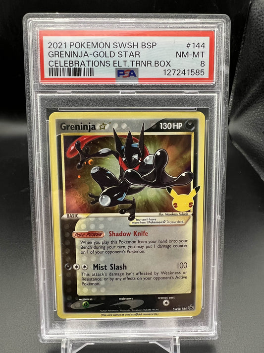 Pokemon 2021 Greninja Gold Star - Celebrations BSP - P1 - PSA 8