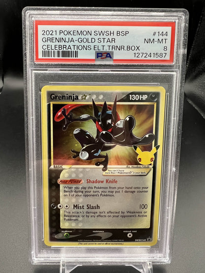 Pokemon 2021 Greninja Gold Star - Celebrations BSP - P3 - PSA 8