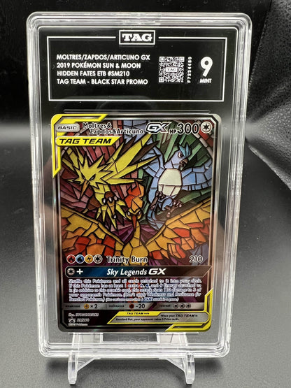 Pokemon 2019 Moltres/Zapdos/Articuno GX - Hidden Fates Black Star Promo - Tag Team - TAG 9