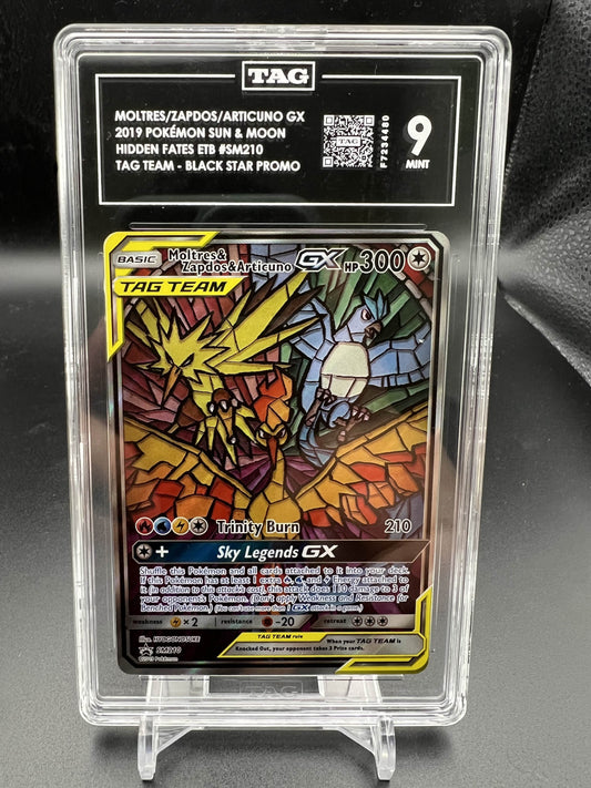 Pokemon 2019 Moltres/Zapdos/Articuno GX - Hidden Fates Black Star Promo - Tag Team - TAG 9