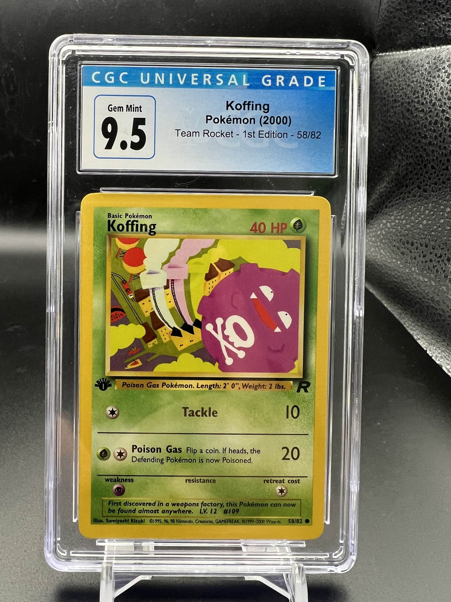 Pokemon 2000 Koffing - Team Rocket 1st Edition - CGC 9.5