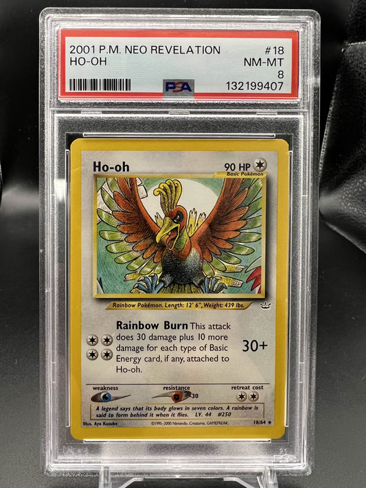 Pokemon 2001 Ho-Oh Neo Revelation PSA 8