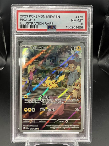 Pokemon 2023 Pikachu - 151 - IR - PSA 8