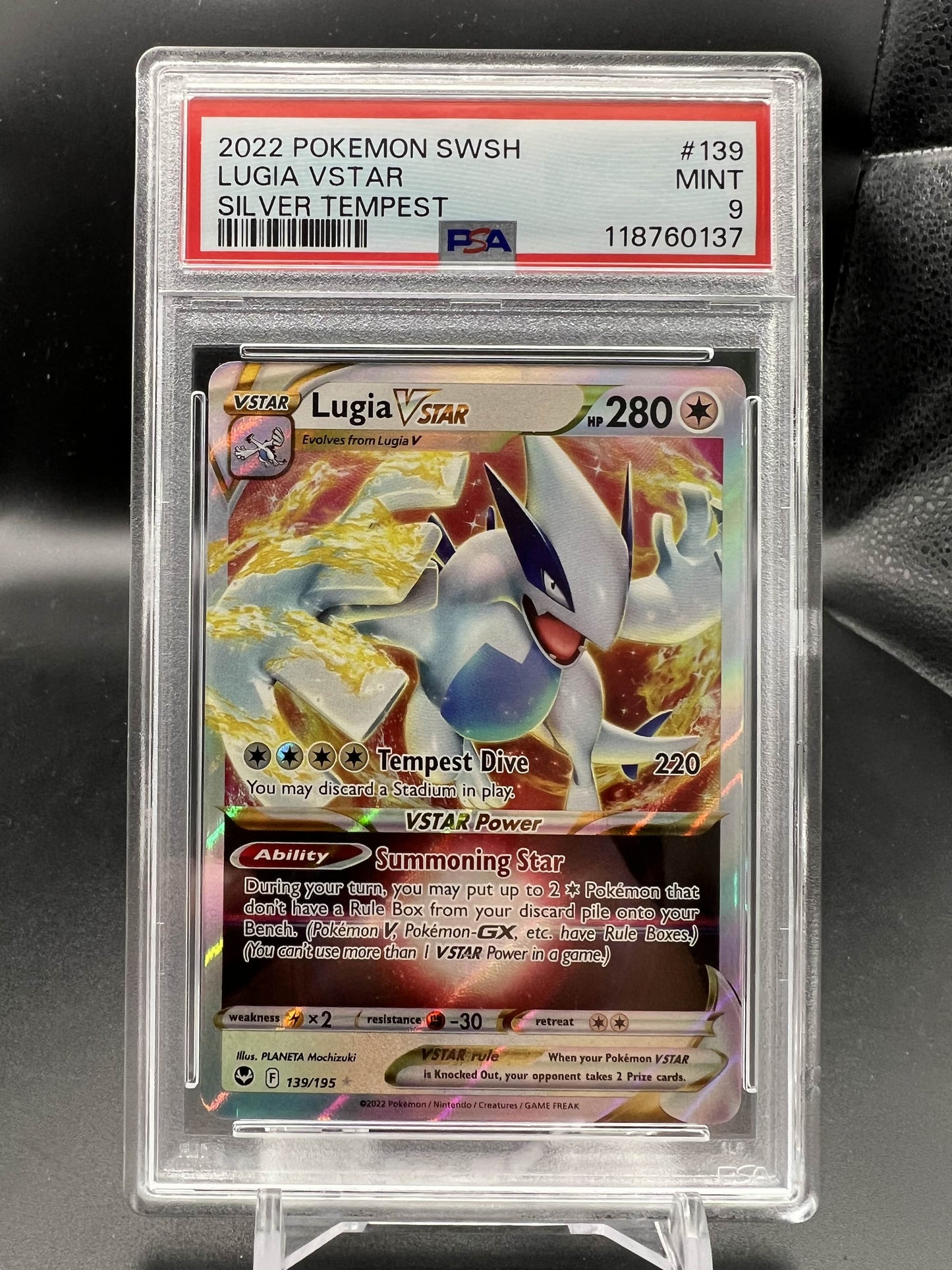 Pokemon 2022 Lugia VSTAR - Silver Tempest - PSA 9