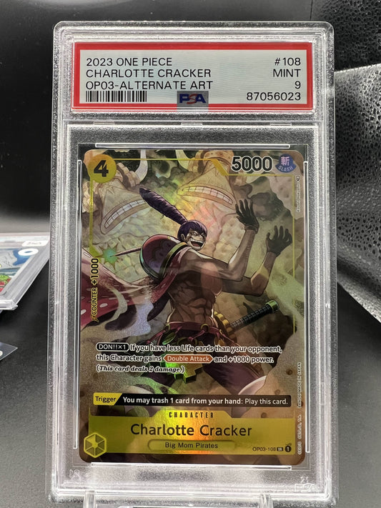 One Piece 2023 Charlotte Cracker - OP03 - Alternate Art - PSA 9