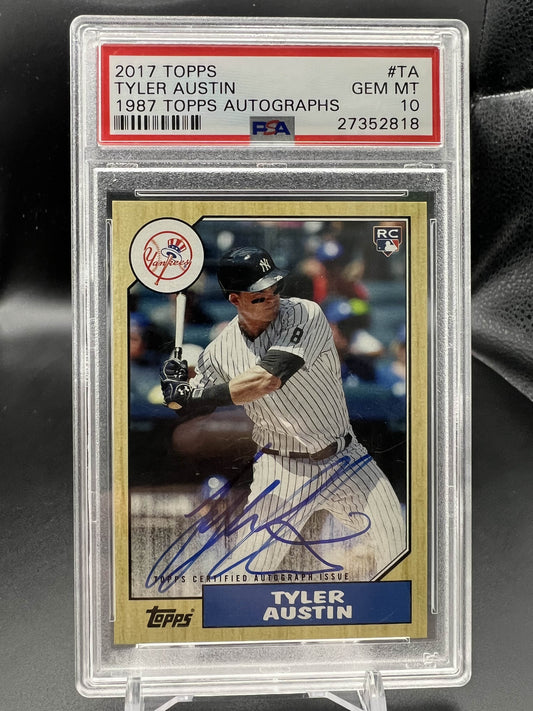 Topps 2017 Tyler Austin - 1987 Topps Autographs - PSA 10