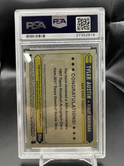 Topps 2017 Tyler Austin - 1987 Topps Autographs - PSA 10