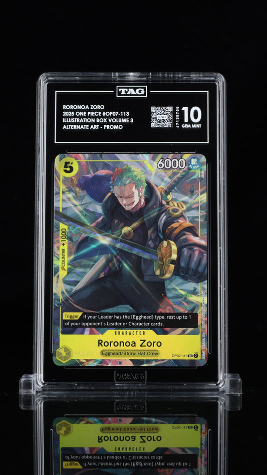 One Piece 2025 Roronoa Zoro - Illustration Box Vol 3 - Alt Art Promo - TAG 10 P1