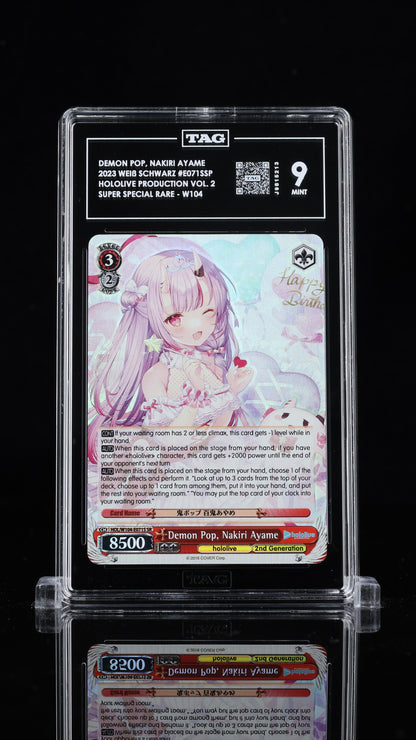 Weiss Schwarz 2023 Demon Pop, Nakiri Ayame - Hololive Vol.2 SSR - TAG 9