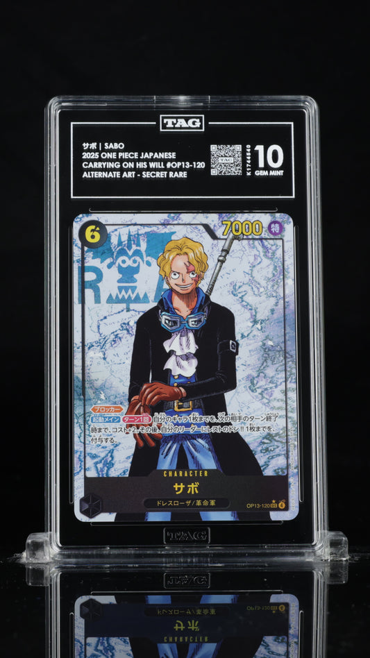 One Piece JP 2025 Sabo - Carrying on His Will - Alt Art - SR - TAG 10