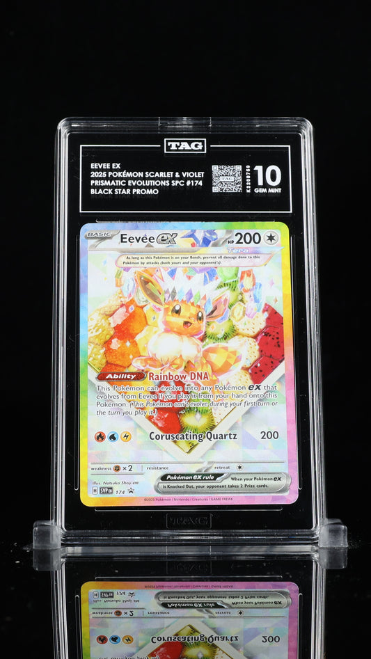 Pokemon 2025 Eevee ex 174 Promo Prismatic Evolutions SPC TAG 10