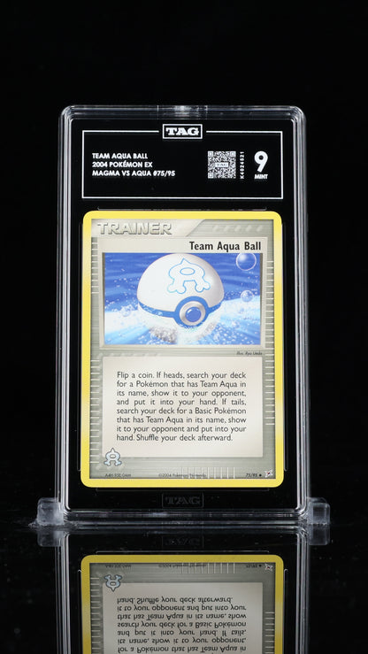Pokemon 2004 Team Aqua Ball - Magma vs Aqua EX - 75/95 - TAG 9