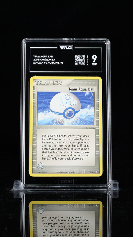 Pokemon 2004 Team Aqua Ball - Magma vs Aqua EX - 75/95 - TAG 9