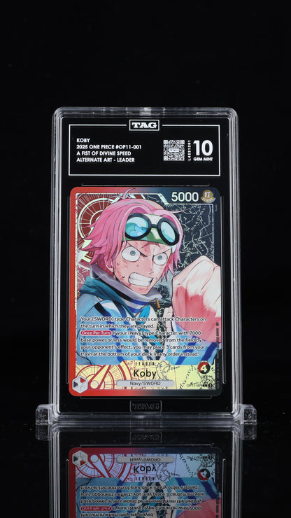 One Piece 2025 Koby OP11-001 Leader Alt Art - TAG 10