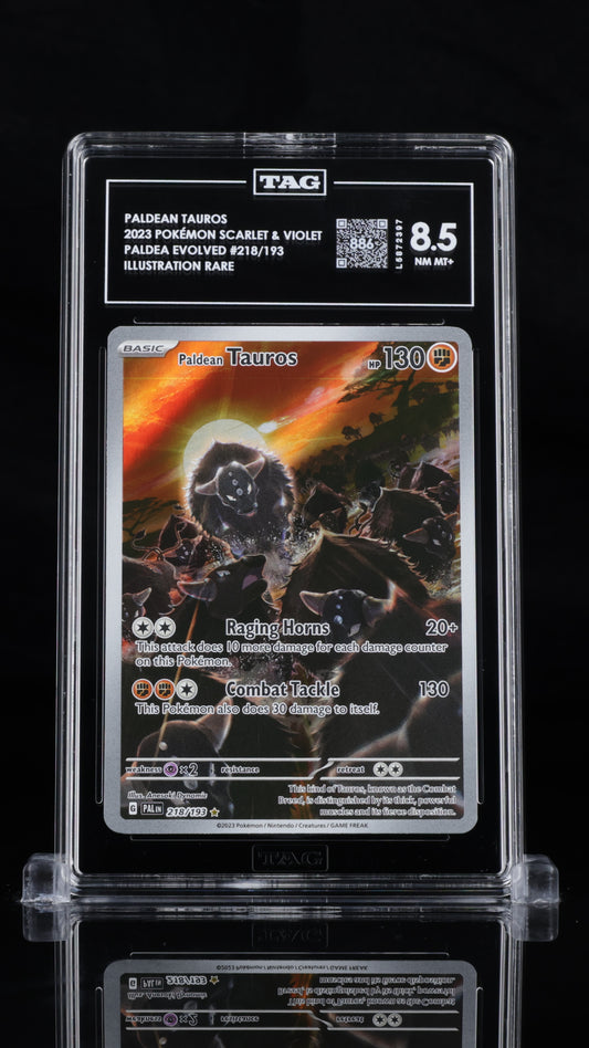 Pokemon 2023 Paldean Tauros - Paldea Evolved - IR - TAG 8.5