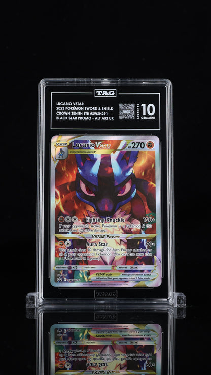Pokemon 2023 Lucario VSTAR SWSH291 UR - Crown Zenith ETB Promo - TAG 10