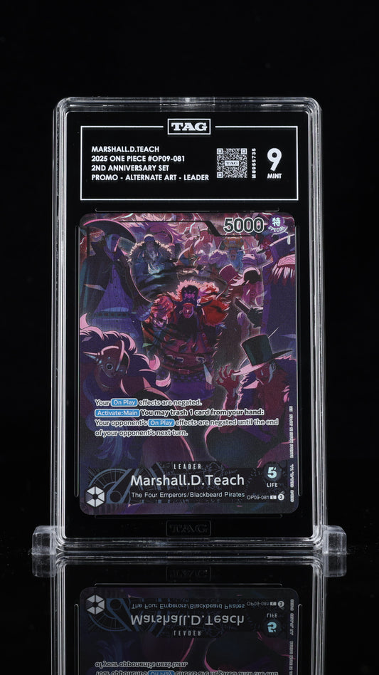 One Piece 2025 Marshall.D.Teach - 2nd Anniversary Promo Alt Art - TAG 9