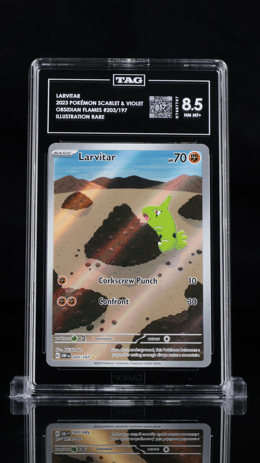 Pokemon 2023 Larvitar - Obsidian Flames - IR - TAG 8.5