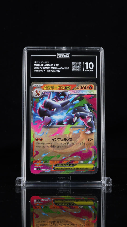 Pokemon JP 2025 Mega Charizard X ex 013/080 - Inferno X - RR -TAG 10