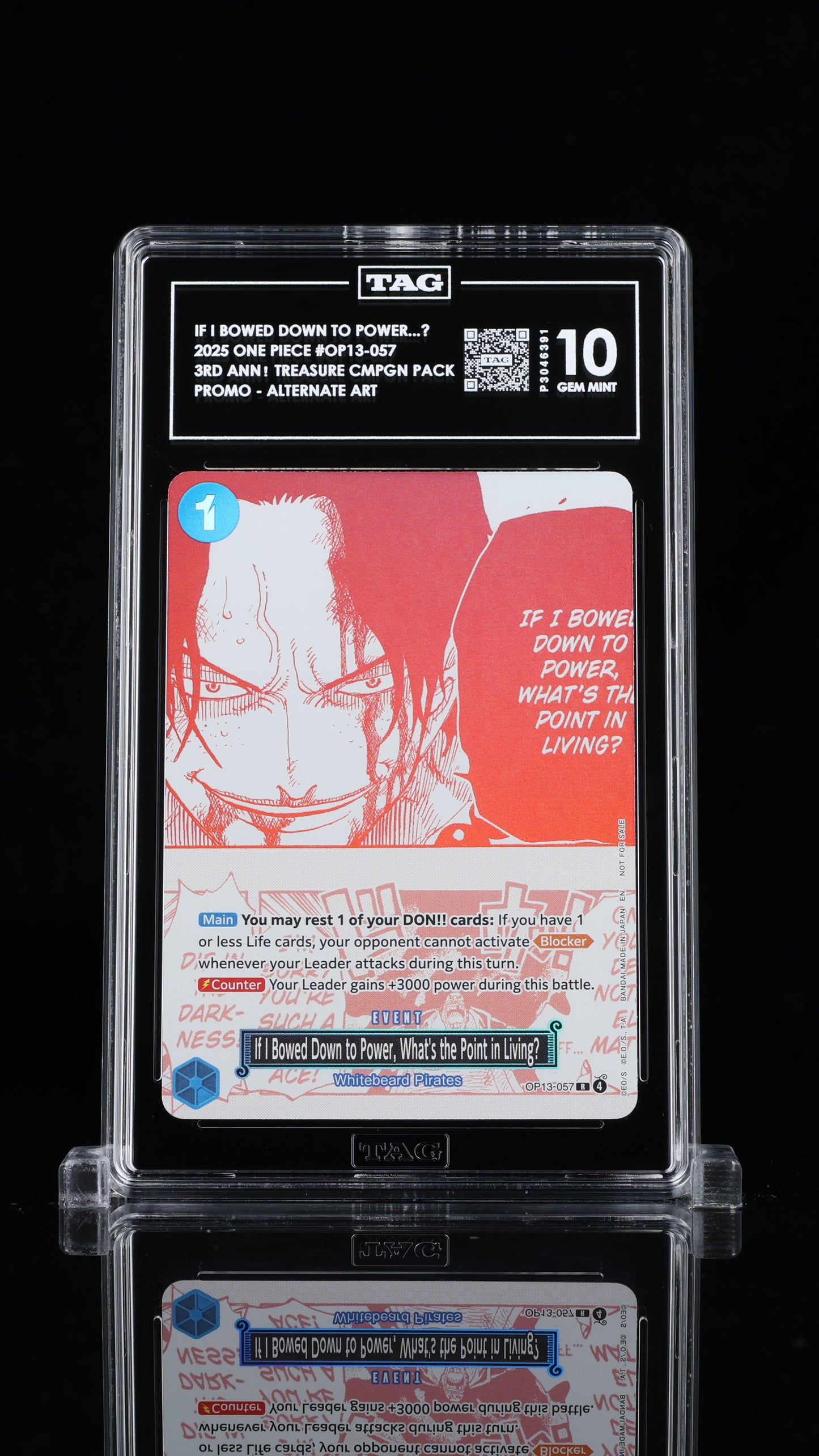 One Piece 2025 If I Bowed Down to Power, What's the Point in Living? - 3rd Ann. Treasure Pack Promo - Alt Art - TAG 10