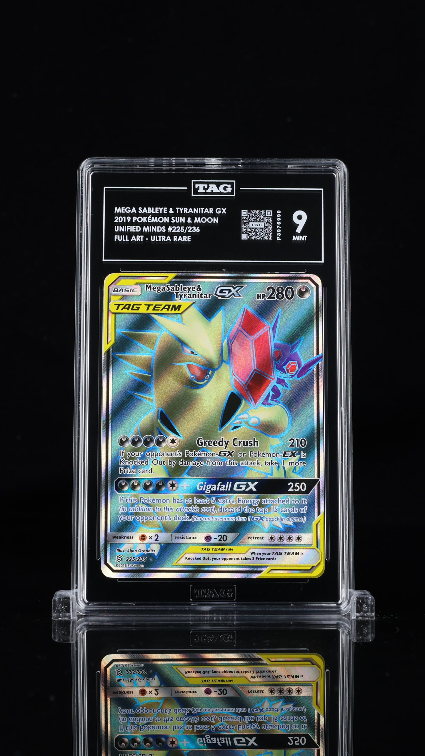 Pokemon 2019 Mega Sableye & Tyranitar GX 225/236 - Unified Minds - TAG 9