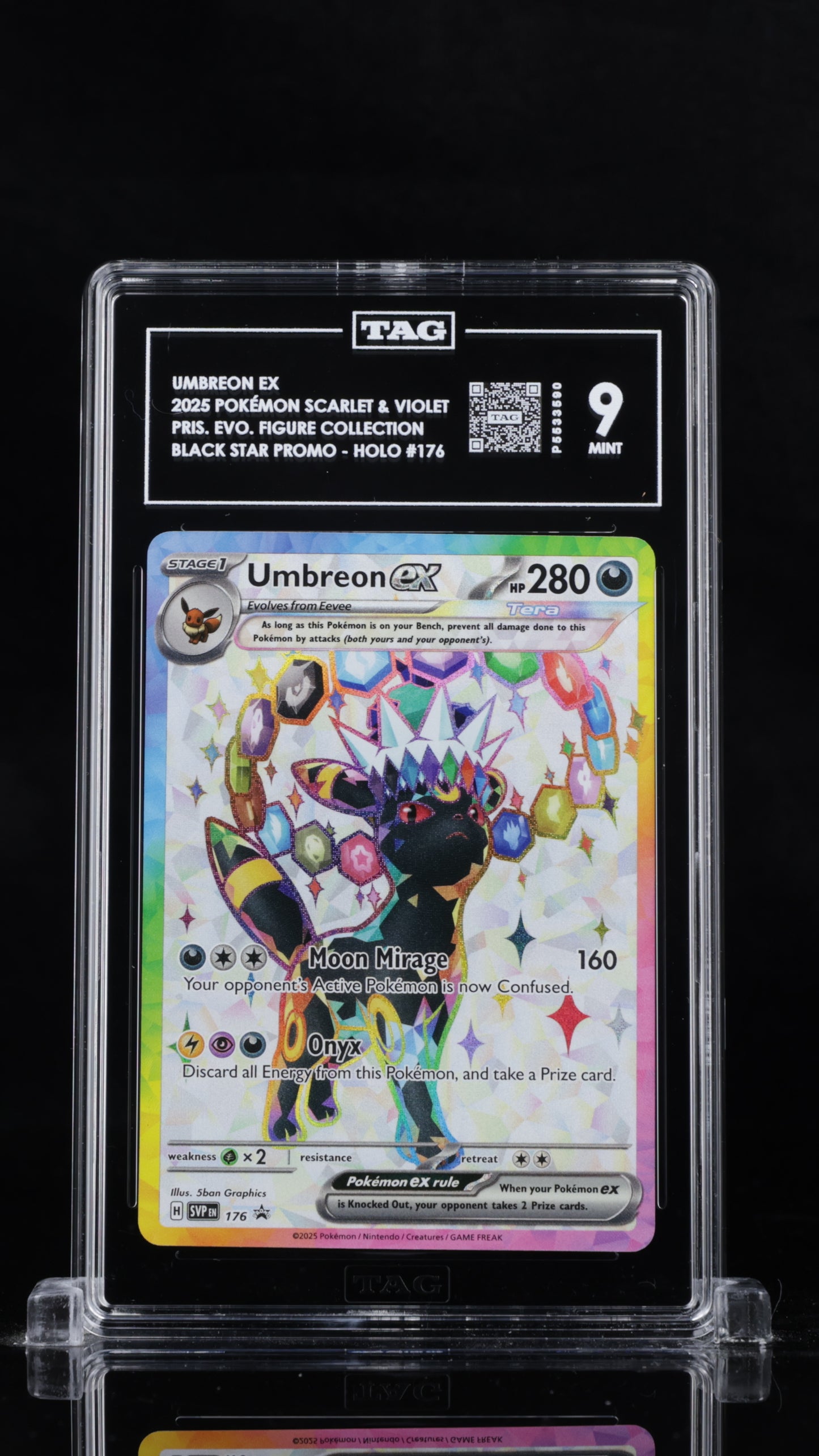 Pokemon 2025 Umbreon ex - Prismatic Evolutions - Promo - Holo - TAG 9
