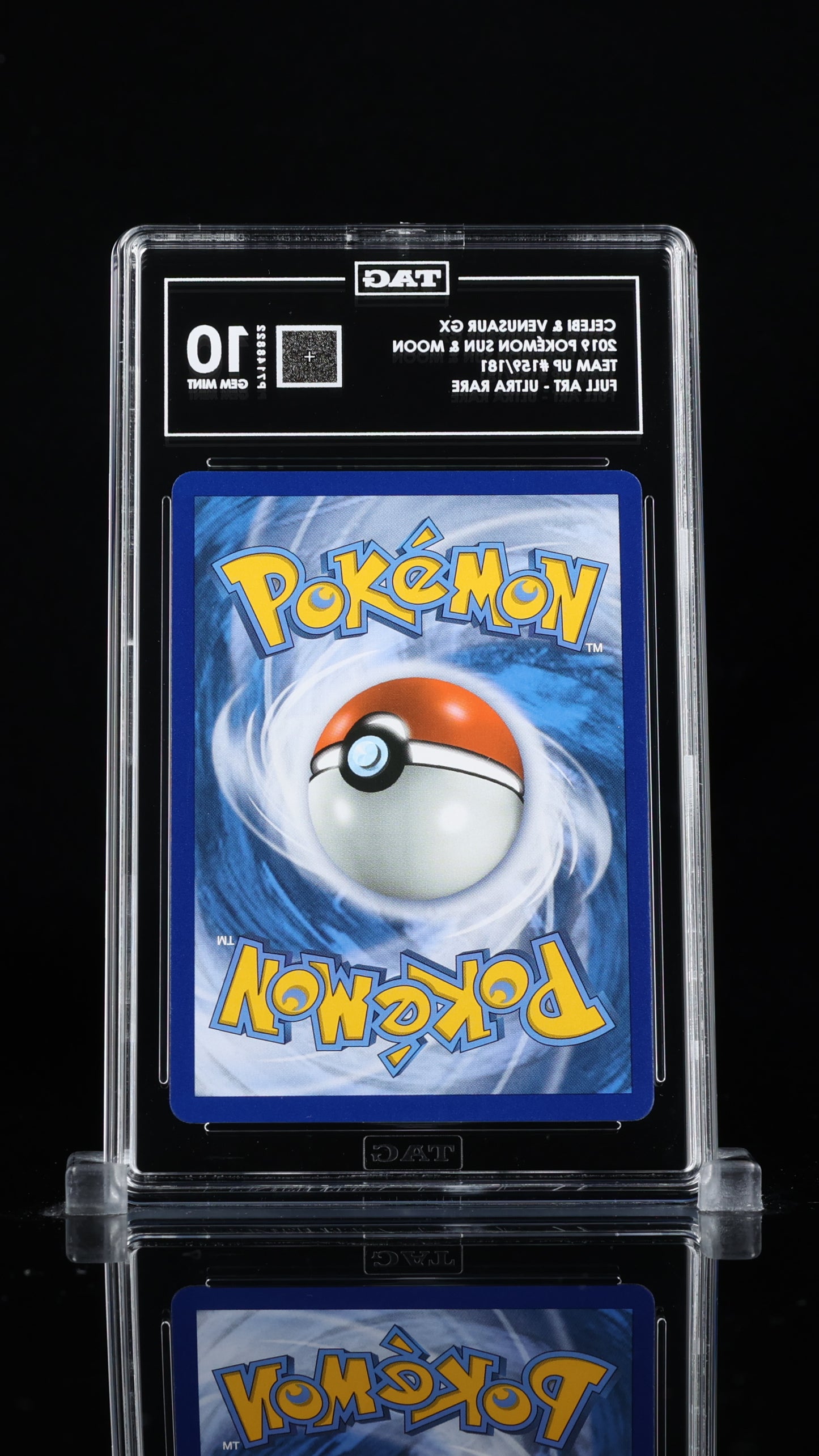 Pokemon 2019 Celebi & Venusaur GX - Team Up - Full Art Ultra Rare - TAG 10