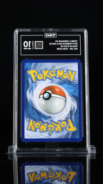 Pokemon 2019 Celebi & Venusaur GX - Team Up - Full Art Ultra Rare - TAG 10