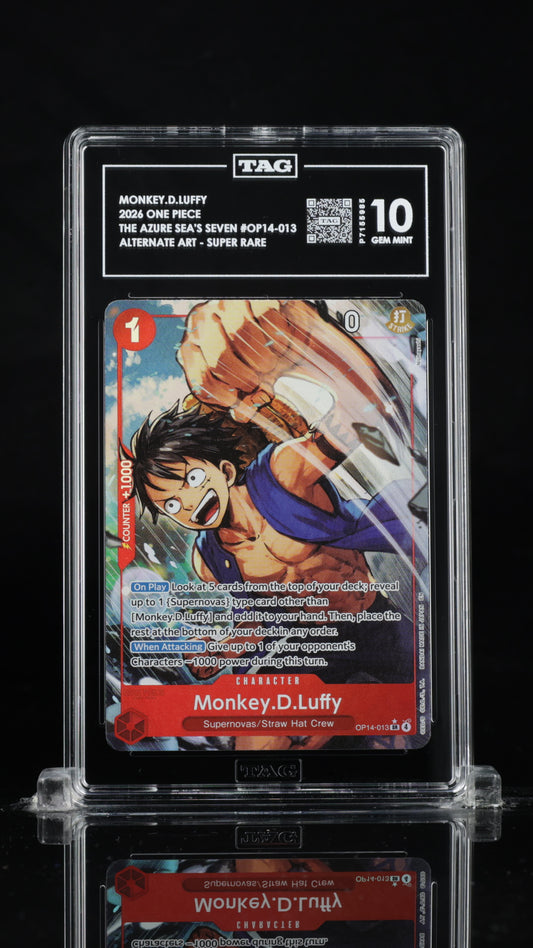 One Piece 2026 Monkey.D.Luffy - The Azure Sea's Seven - Alt Art - SR - TAG 10