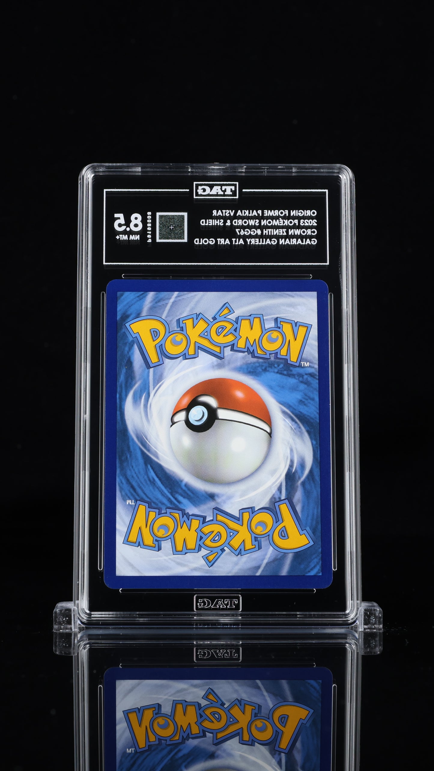 Pokemon 2023 Origin Forme Palkia VSTAR GG67 - Crown Zenith - AA Gold - TAG 8.5