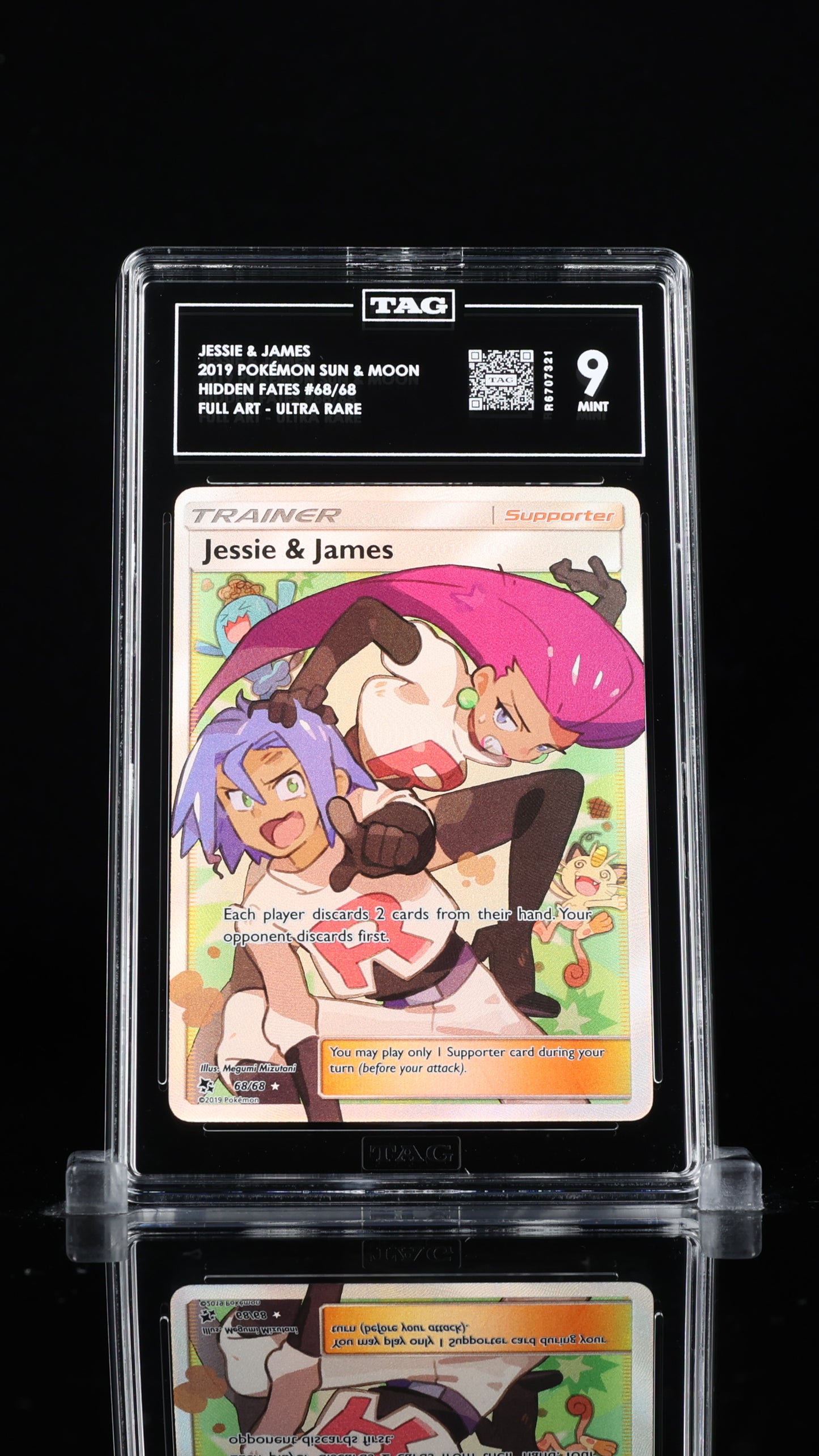 Pokemon 2019 Jessie & James - Hidden Fates - Full Art UR - TAG