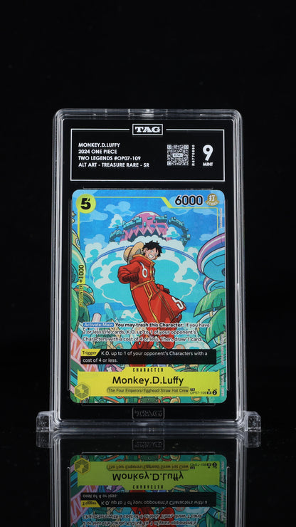 One Piece 2024 Monkey D Luffy OP07-109 SR Treasure Rare Alt Art - TAG 9