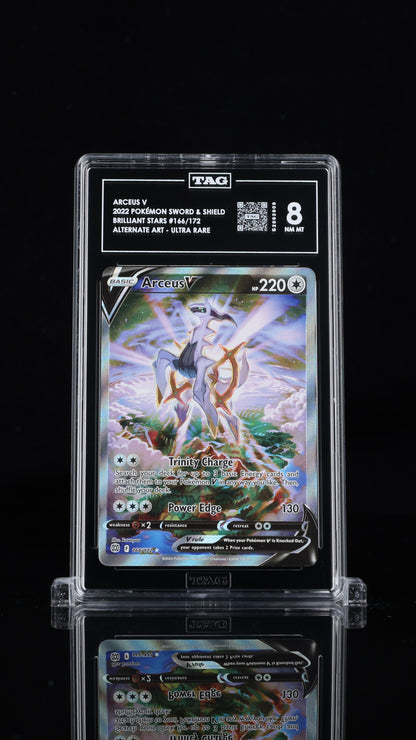 Pokemon 2022 Arceus V 166/172 - Brilliant Stars - Alt Art UR - TAG 8