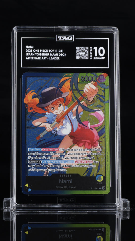 One Piece 2025 Nami - Learn Together Nami Deck - Alt Art Leader - TAG 10