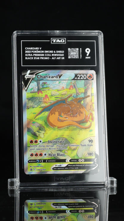 Pokemon 2022 Charizard V - UPC Black Star Promo - TAG 9