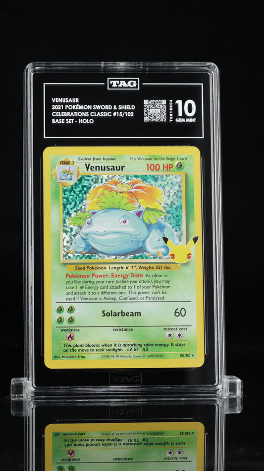 Pokemon 2021 Venusaur - Celebrations Classic - Base Set Holo - TAG 10