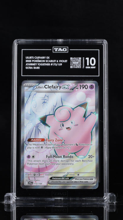 Pokemon 2025 Lillie's Clefairy ex - Journey Together - Ultra Rare - TAG 10