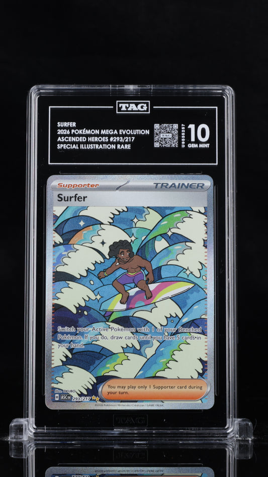 Pokemon 2026 Surfer 293/217 SIR  Ascended Heroes TAG 10