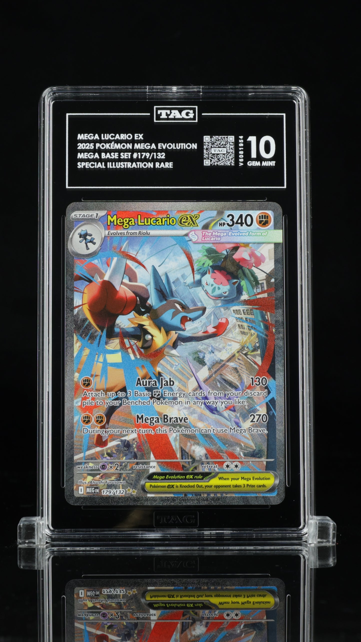 Pokemon 2025 Mega Lucario ex - Mega Evolution Base - SIR - TAG 10