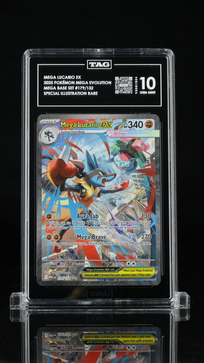 Pokemon 2025 Mega Lucario ex - Mega Evolution Base - SIR - TAG 10