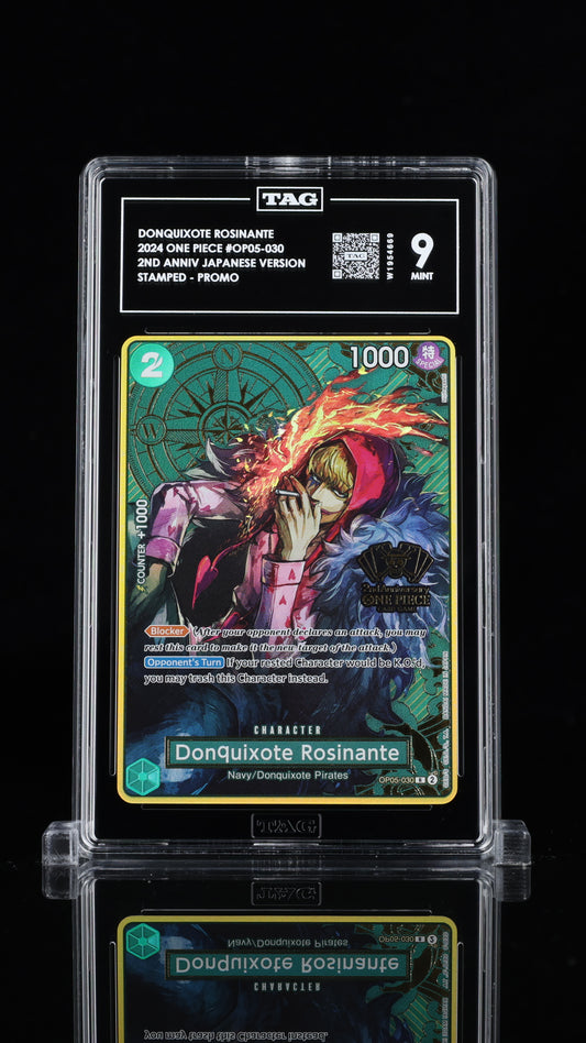 One Piece 2024 Donquixote Rosinante - 2nd Anni. JP Version - Stamped Promo - TAG 9