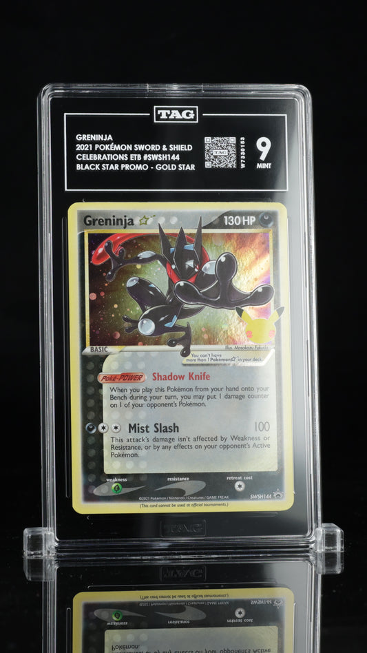 Pokemon 2021 Greninja - Celebrations - Black/Gold Star Promo - TAG 9