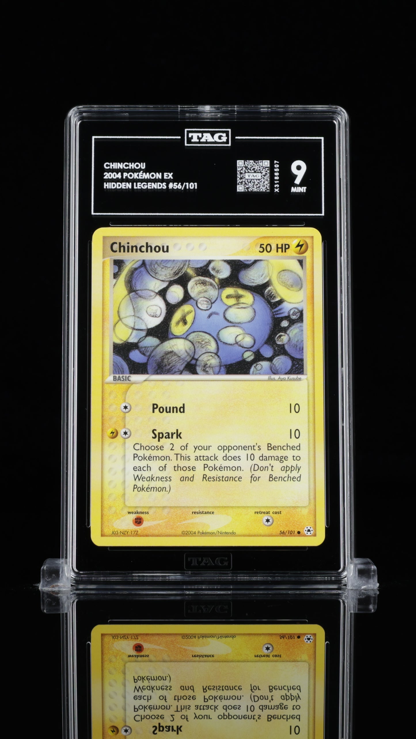 Pokemon 2004 Chinchou - Hidden Legends EX - 56/101 - TAG 9