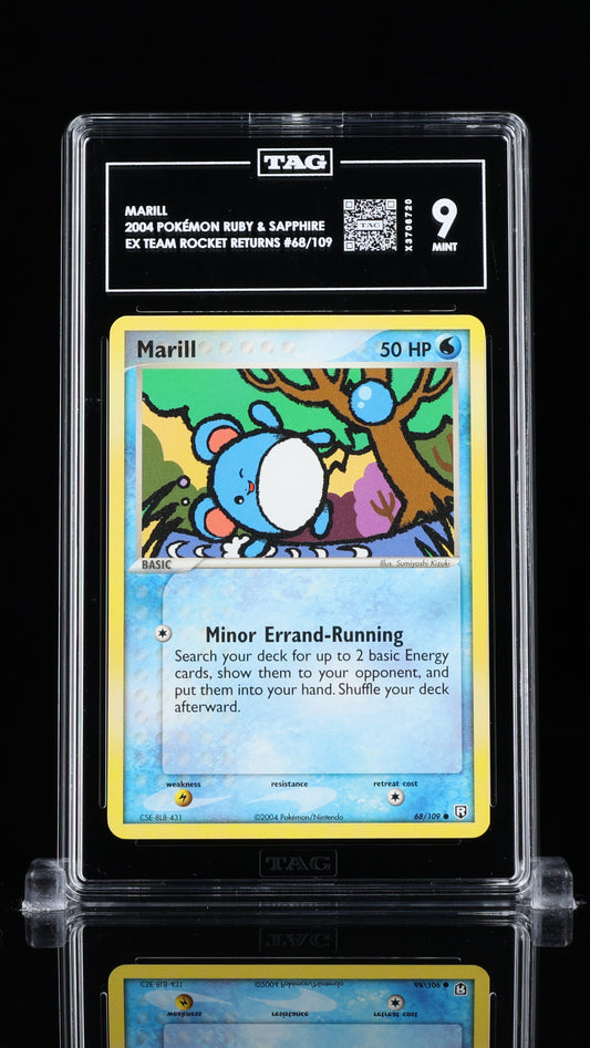 Pokemon 2004 Marill - Team Rocket Returns EX - 68/109 - TAG 9