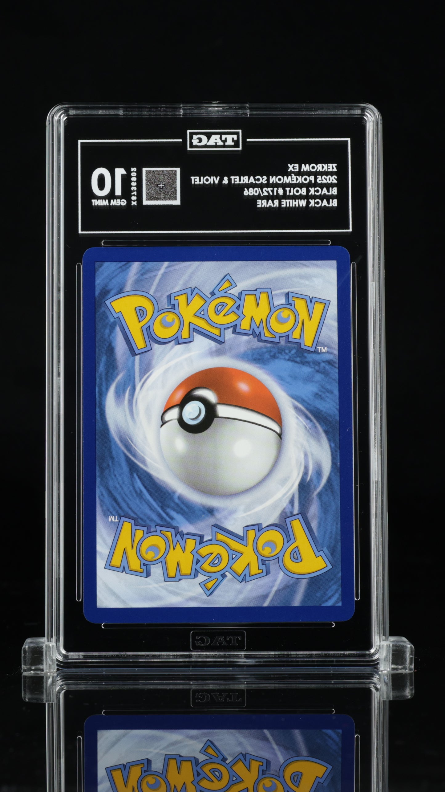 Pokemon 2025 Zekrom ex - Black Bolt - Black White Rare - TAG 10